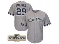 Men Todd Frazier #29 New York Yankees 2017 Postseason Gray Cool Base Jersey