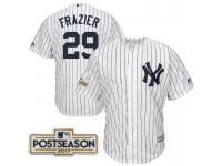 Men Todd Frazier #29 New York Yankees 2017 Postseason White Cool Base Jersey