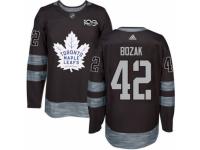 Men Toronto Maple Leafs #42 Tyler Bozak Black 1917-2017 100th Anniversary Stitched NHL Jersey