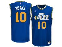 Men Utah Jazz Alec Burks adidas Navy Blue Replica Road Jersey