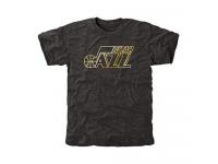 Men Utah Jazz Gold Collection Tri-Blend T-Shirt Black