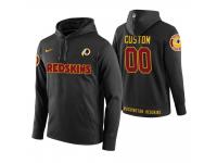 Men Washington Redskins Circuit Wordmark Custom Black Pullover Hoodie