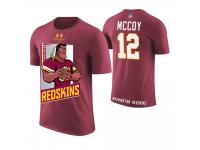 Men Washington Redskins Colt McCoy #12 Burgundy Cartoon And Comic Artistic Painting T-Shirt