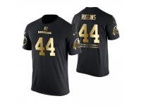 Men Washington Redskins John Riggins #44 Metall Dark Golden Special Limited Edition Retired Player With Message T-Shirt