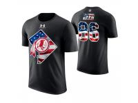 Men Washington Redskins Jordan Reed #86 Stars and Stripes 2018 Independence Day American Flag T-Shirt