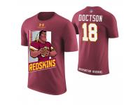Men Washington Redskins Josh Doctson #18 Burgundy Cartoon And Comic Artistic Painting T-Shirt
