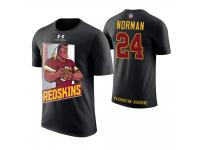 Men Washington Redskins Josh Norman #24 Black Cartoon And Comic Artistic Painting T-Shirt
