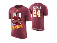 Men Washington Redskins Josh Norman #24 Burgundy Cartoon And Comic Artistic Painting T-Shirt