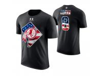 Men Washington Redskins Kevin Hogan #8 Stars and Stripes 2018 Independence Day American Flag T-Shirt