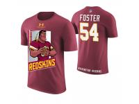 Men Washington Redskins Mason Foster #54 Burgundy Cartoon And Comic Artistic Painting T-Shirt