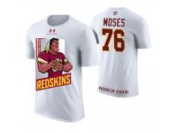 Men Washington Redskins Morgan Moses #76 White Cartoon And Comic Artistic Painting T-Shirt