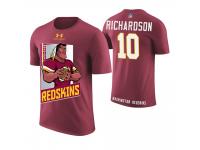 Men Washington Redskins Paul Richardson #10 Burgundy Cartoon And Comic Artistic Painting T-Shirt