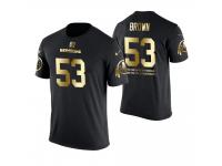 Men Washington Redskins Zach Brown #53 Metall Dark Golden Special Limited Edition With Message T-Shirt