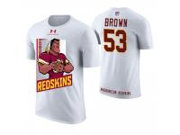 Men Washington Redskins Zach Brown #53 White Cartoon And Comic Artistic Painting T-Shirt
