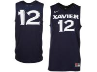 Men Xavier Musketeers #12 Nike Replica Basketball Jersey - Navy Blue