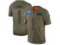 Men's #1 Limited Ty Long Camo Football Jersey Los Angeles Chargers 2019 Salute to Service