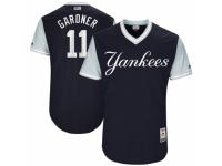Men's 2017 Little League World Series New York Yankees Brett Gardner Gardner Navy Jersey