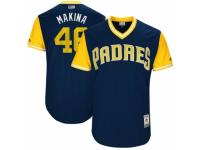 Men's 2017 Little League World Series San Diego Padres #46 Jhoulys Chacin Makina Navy Jersey