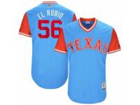 Men's 2017 Little League World Series Texas Rangers #56 Austin Bibens-Dirkx El Rubio Light Blue Jersey