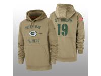 Men's 2019 Salute to Service Equanimeous St. Brown Packers Tan Sideline Therma Hoodie Green Bay Packers
