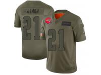 Men's #21 Limited Duron Harmon Camo Football Jersey New England Patriots 2019 Salute to Service
