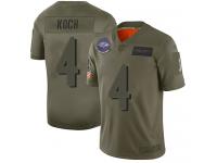 Men's #4 Limited Sam Koch Black Football Jersey Baltimore Ravens 2019 Salute to Service