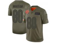 Men's #80 Limited Trey Burton Camo Football Jersey Chicago Bears 2019 Salute to Service