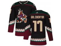 Men's Adidas Alex Galchenyuk Authentic Black Alternate NHL Jersey Arizona Coyotes #17