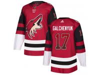 Men's Adidas Alex Galchenyuk Authentic Maroon NHL Jersey Arizona Coyotes #17 Drift Fashion