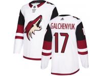 Men's Adidas Alex Galchenyuk Authentic White Away NHL Jersey Arizona Coyotes #17