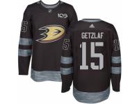 Men's Adidas Anaheim Ducks #15 Ryan Getzlaf Premier Black 1917-2017 100th Anniversary NHL Jersey