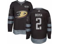 Men's Adidas Anaheim Ducks #2 Kevin Bieksa Premier Black 1917-2017 100th Anniversary NHL Jersey