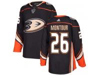 Men's Adidas Anaheim Ducks #26 Brandon Montour Authentic Black Home NHL Jersey