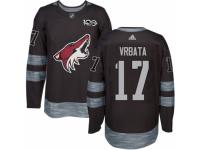 Men's Adidas Arizona Coyotes #17 Radim Vrbata Premier Black 1917-2017 100th Anniversary NHL Jersey