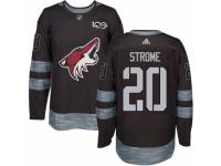 Men's Adidas Arizona Coyotes #20 Dylan Strome Premier Black 1917-2017 100th Anniversary NHL Jersey