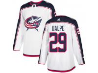 Men's Adidas Columbus Blue Jackets #29 Zac Dalpe White Away Authentic NHL Jersey
