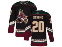 Men's Adidas Dylan Strome Authentic Black Alternate NHL Jersey Arizona Coyotes #20