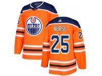 Men's Adidas Edmonton Oilers #25 Darnell Nurse Orange Home Authentic NHL Jersey