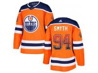 Men's Adidas Edmonton Oilers #94 Ryan Smyth Orange Authentic Drift Fashion NHL Jersey