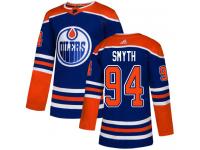Men's Adidas Edmonton Oilers #94 Ryan Smyth Royal Blue Alternate Authentic NHL Jersey
