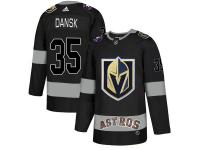Men's Adidas Knights X Astros #35 Oscar Dansk Black Authentic City Joint Name Stitched Jersey