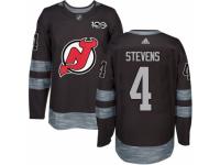 Men's Adidas New Jersey Devils #4 Scott Stevens Premier Black 1917-2017 100th Anniversary NHL Jersey
