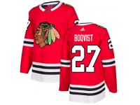 Men's Adidas NHL Chicago Blackhawks #27 Adam Boqvist Authentic Home Jersey Red Adidas