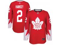 Men's Adidas NHL Toronto Maple Leafs #2 Ron Hainsey Authentic Alternate Jersey Red Adidas