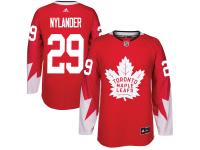 Men's Adidas NHL Toronto Maple Leafs #29 William Nylander Authentic Alternate Jersey Red Adidas