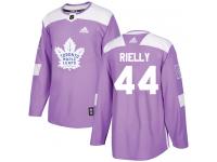 Men's Adidas NHL Toronto Maple Leafs #44 Morgan Rielly Authentic Jersey Purple Fights Cancer Practice Adidas