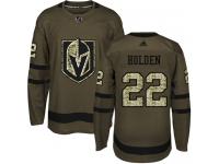 Men's Adidas NHL Vegas Golden Knights #22 Nick Holden Authentic Jersey Green Salute to Service Adidas