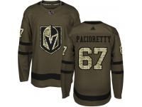 Men's Adidas NHL Vegas Golden Knights #67 Max Pacioretty Authentic Jersey Green Salute to Service Adidas