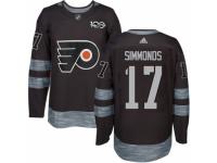 Men's Adidas Philadelphia Flyers #17 Wayne Simmonds Premier Black 1917-2017 100th Anniversary NHL Jersey