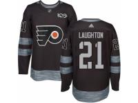 Men's Adidas Philadelphia Flyers #21 Scott Laughton Premier Black 1917-2017 100th Anniversary NHL Jersey